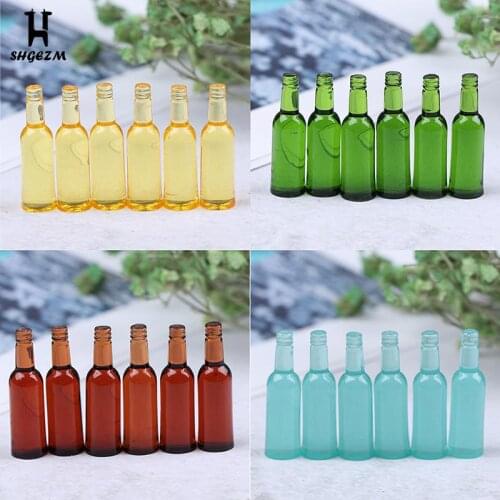 Dollhouse Miniature Toy Beer Wine Drink Bottle Doll Food Kitchen Living Room Accessories For Doll House Decoration Accessories