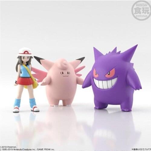 BANDAI Original Pokemon CANDY TOY Blue Gengar Clefable Pokemon Figures Model Cartoon Action Anime Toys Gifts for Children