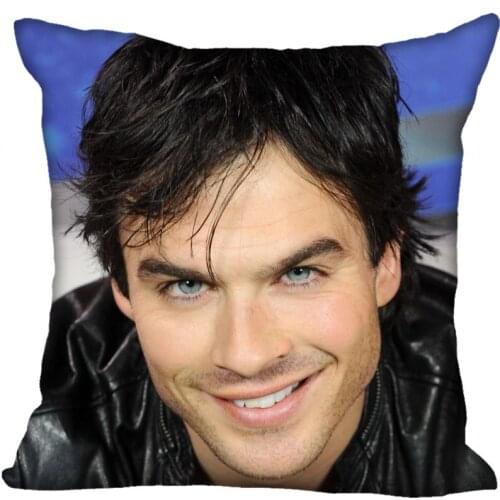 H+P#116 New Hot Custom Pillowcase Ian Somerhalder #1 soft 45x45 cm (One Side) Pillow Cover Zippered SQ01003@H0116
