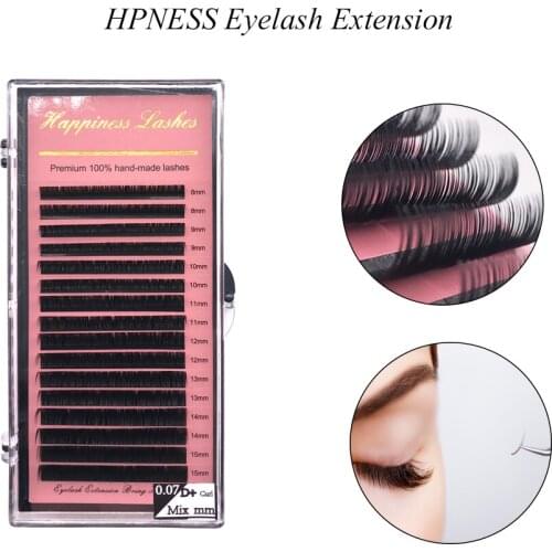 Classic Silk Faux Soft Mink Eyelashes 16 Lines/Rows Lashes Makeup Individual Premium Eye Lashes 100% Handmade All Sizes