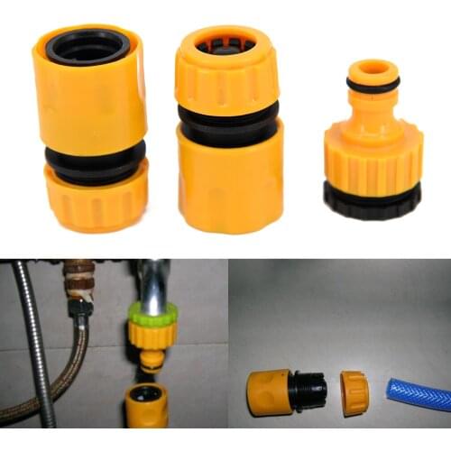 3pcs 1/2 Hose Pipe Fitting Set Quick Garden Water Connector Adaptor New Connectors Tap Adaptor For Gardening Balcony Car Washing