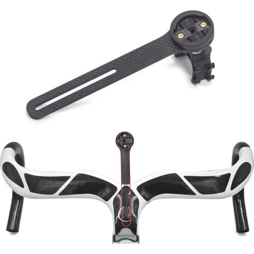 Bike Computer Mount Out Front Mount Carbon Fiber Bracket for Mountain Bike Road Bike