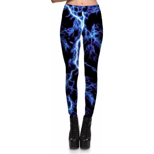 Leggings Womens Lightning Thunderstorms Darkness Leggings Digital Print Pants Trousers Stretch Pants Drop Shipping