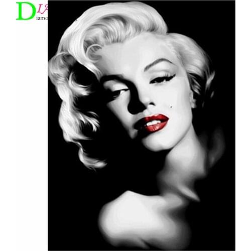 Marilyn Monroe Elvis 5D DIY Diamond Painting Famous Star Full Drill Square Diamond Embroidery Picture Of Rhinestone
