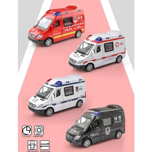 Sprinter MPV 1/32 Alloy Car Model Exquisite Diecasts Toy Vehicles Ambulance Police car Fire Truck Gifts for Children Boy Toy Car