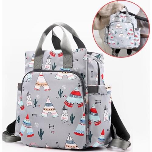2021 new fashion mommy bag Oxford canvas travel suitable for baby mothers to go out diaper storage bag