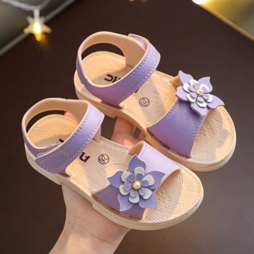 New Sandy beach Girls Shoes Flat Heel Sandals Girls Little Big Kids Shoes Summer Princess Dress Bow Fashion Shoes Teenage Girls