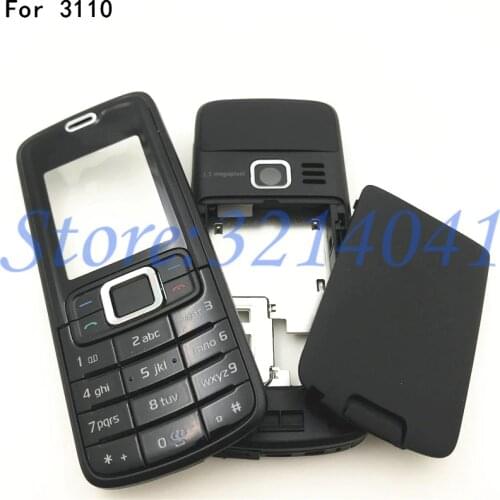 Original For Nokia 3110 3110C Housing Front Faceplate Frame Cover Case+Back cover/battery door cover+Keypad+Logo