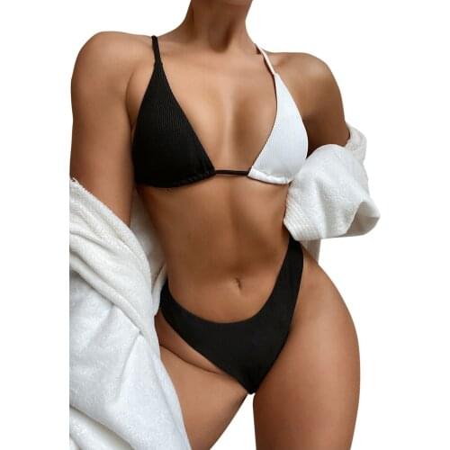 SAGACE Sexy solid color bra split beach bikini 2021 summer womens swimsuit new fashion trend womens swimming Spa micro bikini