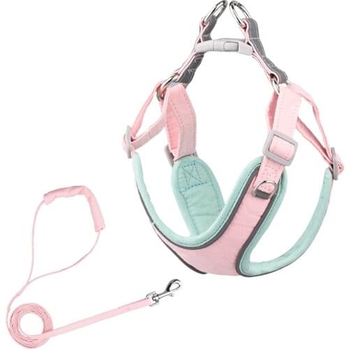 Adjustable Dog Harness No Pull Puppy Cat Outdoor Walking Lead Leash French Bulldog Chihuahua Collar Rope For Small Medium Dogs