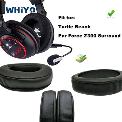 Replacement Ear Pads for Turtle Beach Ear Force Z300 Surround Headset Parts Leather Cushion Velvet Earmuff Earphone Sleeve Cover