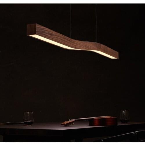 Modern Dinning Room LED Pendant Lights Nordic Wooden Pendant Lamp For Office/Bar Color dimming Hangting Light s