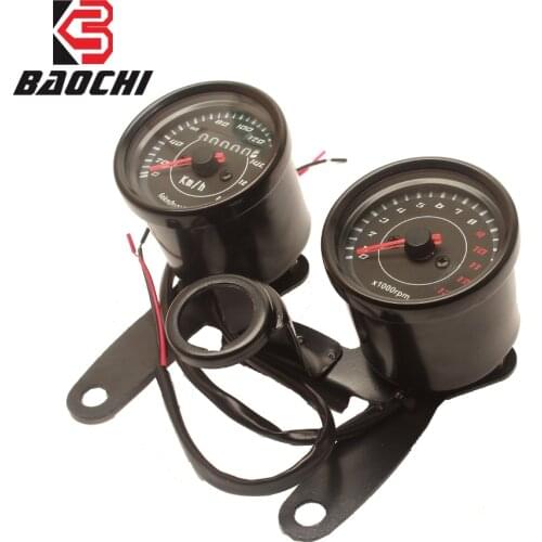 Universal Motorcycle Speedometer Motorcycle Eletric Tachometer Escape Mechanics Instruments System for Vintage CG125 Scooter