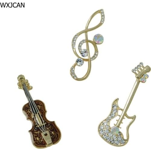 WXJCAN fashion music brooch vintage guitar Lapel pin apparel accessory culture art gift