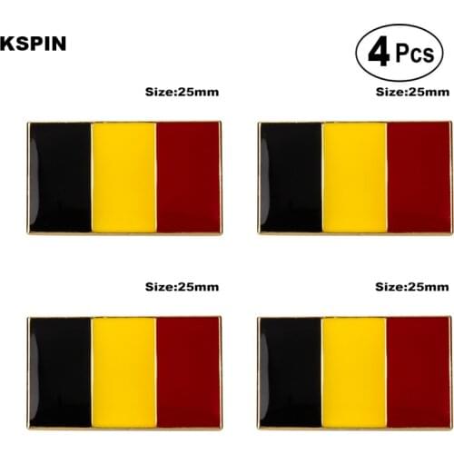 Belgium Brooches Lapel Pin Flag badge Brooch Pins Badges 4pcs