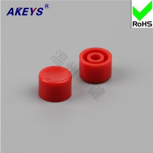 100 pcs A35 higher 6 touch switch hat cylindrical key cap suitable for 6 x 6 square head touch switch red