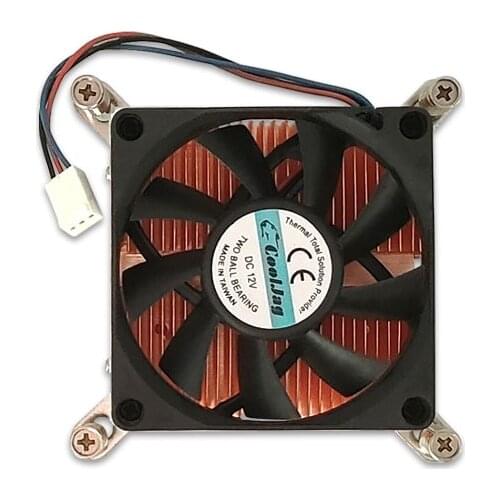 2U 4PIN CPU copper radiator 50mm 1150/1151/1155 1356 1366 2011 double ball fan CPU Heatsink fans and cooling for intel