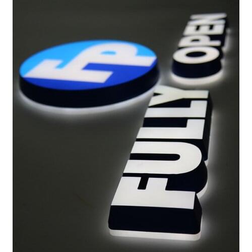 3D double sides lighted waterproof led sign business logo design led letter