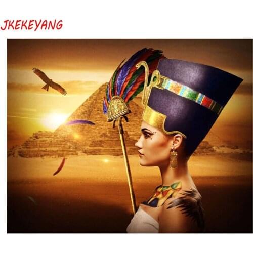 5D Diy diamond painting Pyramid and Egyptian beauty Diamond Mosaic sale Rhinestone Embroidery cross stitch Y3724