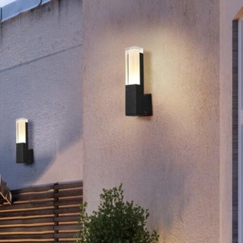 Acrylic outdoor wall lamp waterproof exterior wall staircase led light terrace outdoor garden courtyard wall lamp sconce бра