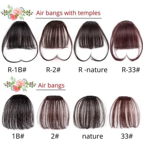 Alileader Clip In Hair Bangs Synthetic Hairpieces Hair Women Natural Short Brown Blond Black Fake Hair Fringe Extension