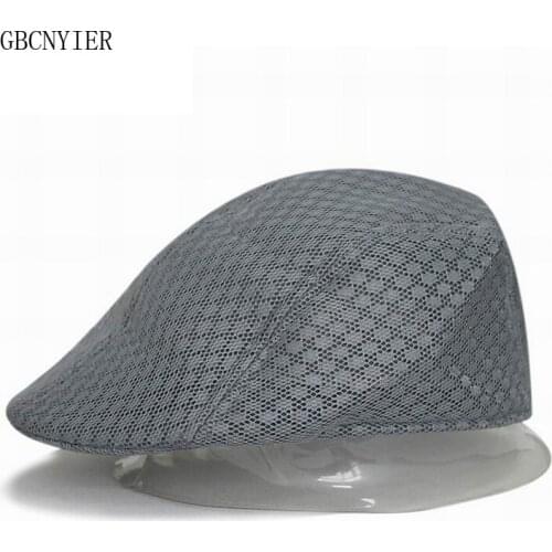 GBCNYIER Cheap Berets Unisex Mesh Beret Men And Women Summer Breathable Hat Cap Short Brim Mesh Visor Unisex Thin Cool