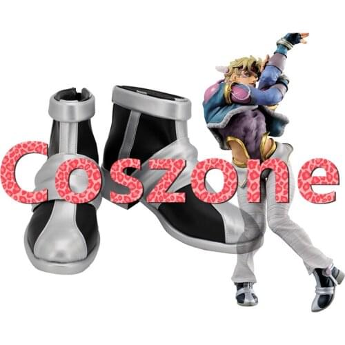 JoJos Bizarre Adventure Caesar Anthonio Zeppeli Cosplay Shoes Boots Halloween Cosplay Costume Accessories
