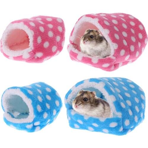 Fleece Hamster Cage Warm Guinea Pig Sleeping Mat Bed Small Animal House