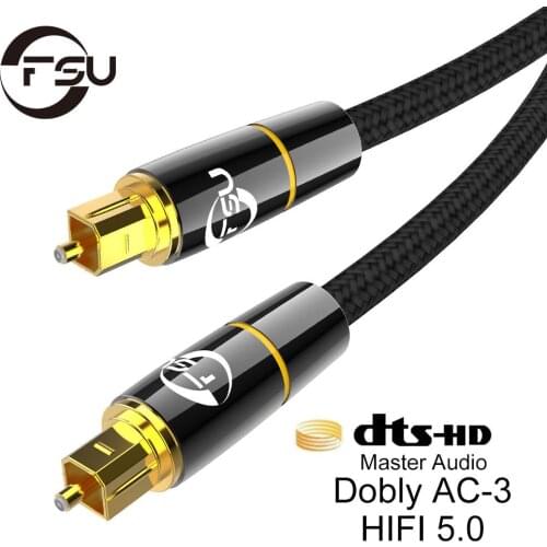 FSU HIFI 5.1 Digital Optical Audio Cable Toslink 1m 2m 3m 10m SPDIF Coaxial Cable for TV Blu-ray Player Amplifier Fiber Cable