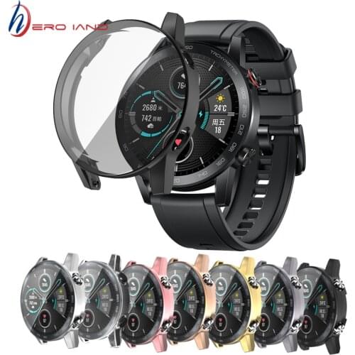 Electroplated TPU all-inclusive protective cover for Huawei Honor Magic watch 2 46mm tpu soft case antifriction protection watch