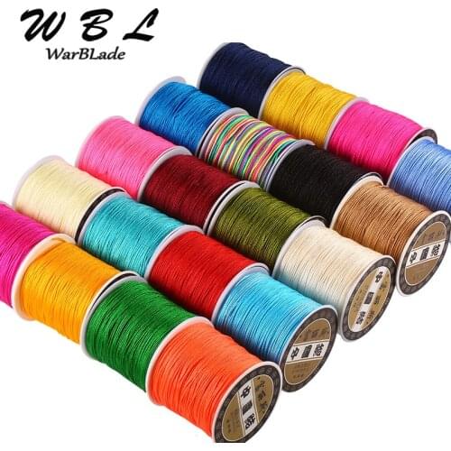 WarBLade Cotton Cord 120m 0.8mm Nylon Cord Thread Chinese Knot String Rope Bead DIY Shamballa Bracelet Necklace Jewelry Making