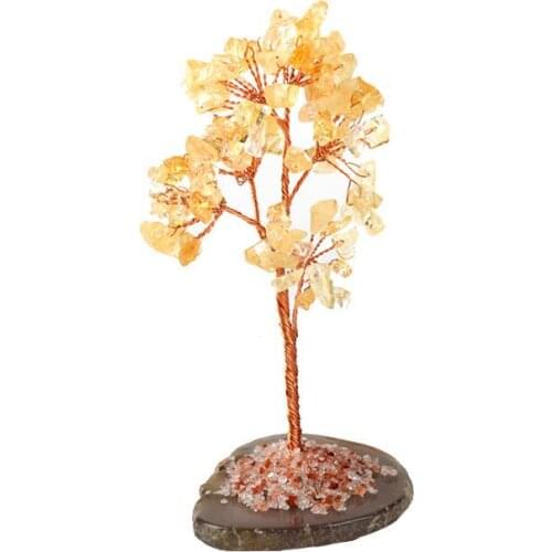 Crystal Lucky tree Lucky agate slice of gifts home