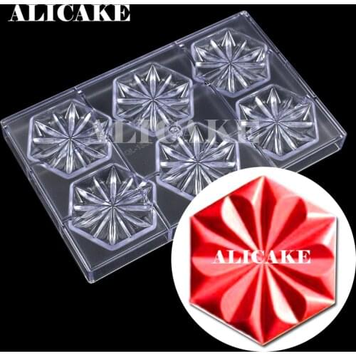 Polycarbonate Chocolate Mold Tools for Chocolates Candy Bar Mold Polycarbonate Snowflake Tray Cake Form Baking Pastry Tools