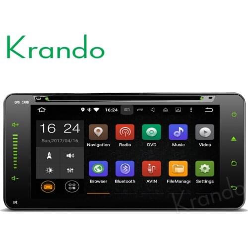 Krando android 7.1 6.95'' car dvd radio player for Toyota Hilux VIOS Old Camry Prado RAV4 Prado 2003-2006 gps navigation