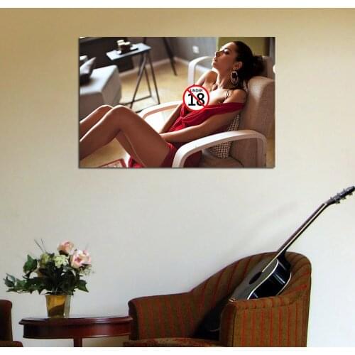 Pretty Girl Beauty Poster Modern Simple Living Room Decoration Wall Art Unframed Canvas Painting For Hotel Apartment