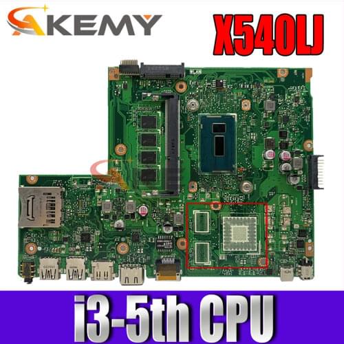 Akemy X540LJ Laptop motherboard for ASUS VivoBook X540LA F540LJ F540LA F540L A540LJ A540L mainboard 4GB-RAM I3-5005U CPU