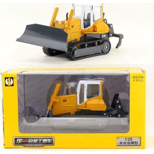 High Simulation 1/25 Alloy Diecast Crawler Bulldozer Forklift Model Tracked Engineering Track Car Metal boy Toys Collection