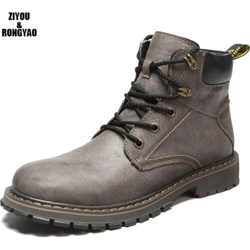 High quality split Leather Men Boots Brand Men Snow Boots Winter Boot Fur Warm Comfortable Boots Martins mens chelsea boots