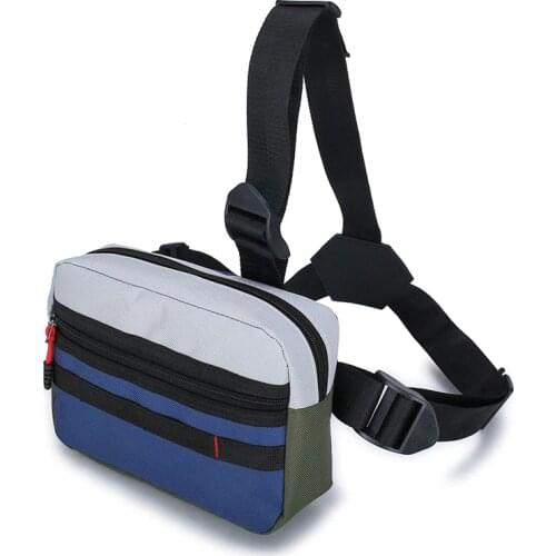 2020 New Tri-Strap Chest Bags for Men Women Fashion Patchwork Streetwear Chest Rig Pack Trendy Small HipHop Men Travel Chest Bag