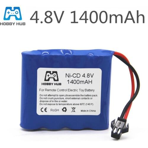 4.8v 1400mah Ni-Cd Battery nicd AA 4.8v rechargeable battery pack for RC cars 4.8v RC boat toy Battery 4.8 V 1400 Ni-Cd Battery