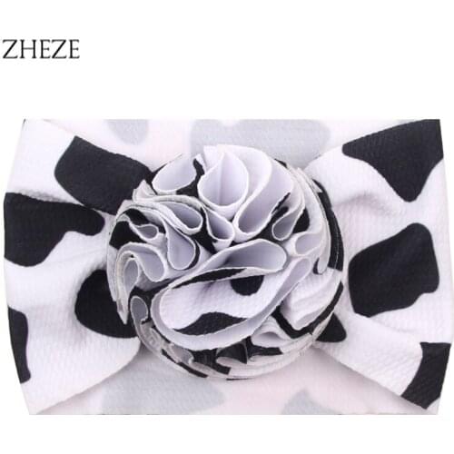 New Arrivals Bloom Flower Headwear For Baby Print Nylon Fabric Hairband Girls Hot Sale Headband Kids Hair Accessories