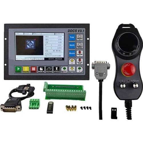 Newly upgraded ddcsv3.1 CNC motion control system suite engraving machine 3-axis 4-axis offline controller electronic handwheel