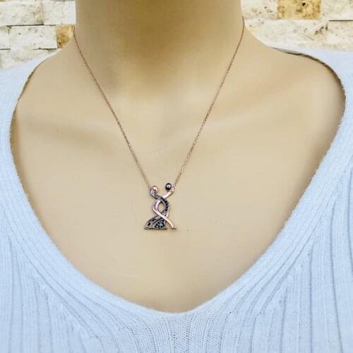 My Soulmate 925 Sterling Silver Necklace Women Girls Gift Jewelry Accessories Fashion Handmade Elegant Chain