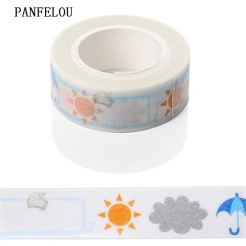 PANFELOU 1.5CMx10M sun Dividing Stickers border masking adhesive paper washi tape DIY Scrapbooking Hand account
