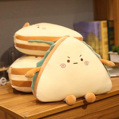 1pc 30/40CM Simulation Sandwich Pillow Plush Toys kawaii Stuffed Soft Cake Sofa Cushion Dolls Creative Toys for Children Baby