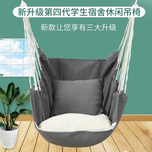 Hanging Hammock Chair Home Garden Outdoor Swing Travel Camping Indoor Portable Relaxation Furniture With Cushion Canvas Bedroom