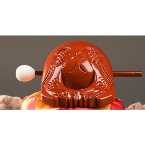 Sandalwood Engraving Process: Round Engraving Wood Fish Method Taoist Supplies Buddhist Furniture Home Ritual Buddha Reading Ca