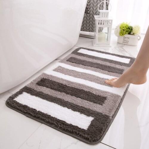 QI JIE LIFE Microfiber Bathroom Rugs