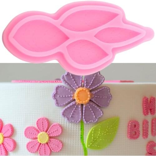 Leaves Silicone Mold DIY Party Cupcake Topper Fondant Cake Decorating Tools Polymer Clay Candy Molds Chocolate Gumpaste Moulds