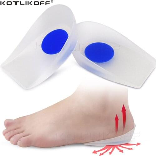 Silicone Gel Heel Cups Shoe Cushion Insoles Heel Spurs Massager Gel Pad Relief Foot Pain Soft Cushion Insert Foot Care Pads